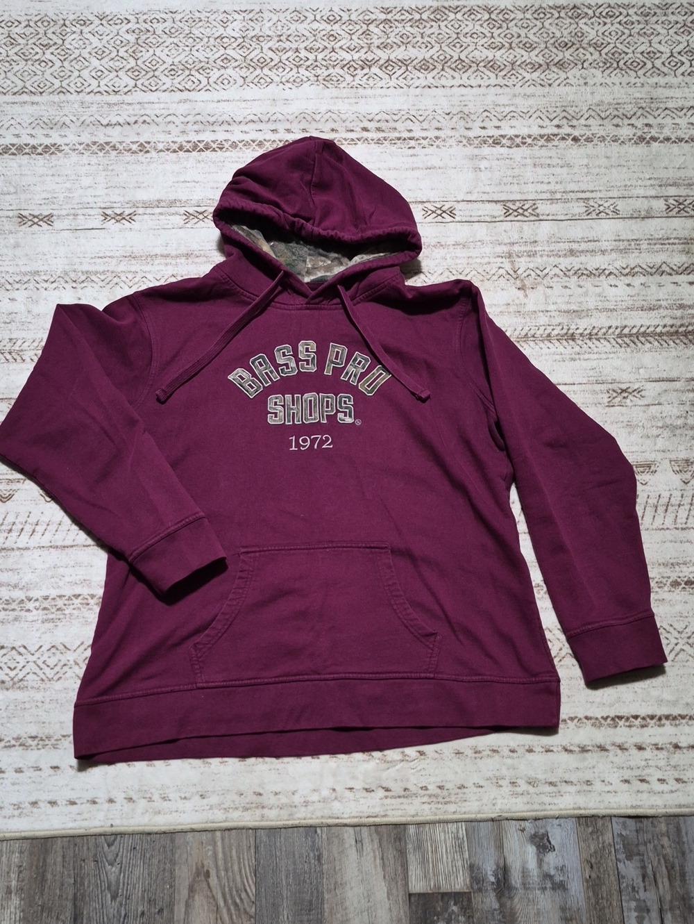 Bass Pro Shops Men's Zip-Up Hooded Sweater in Plum
